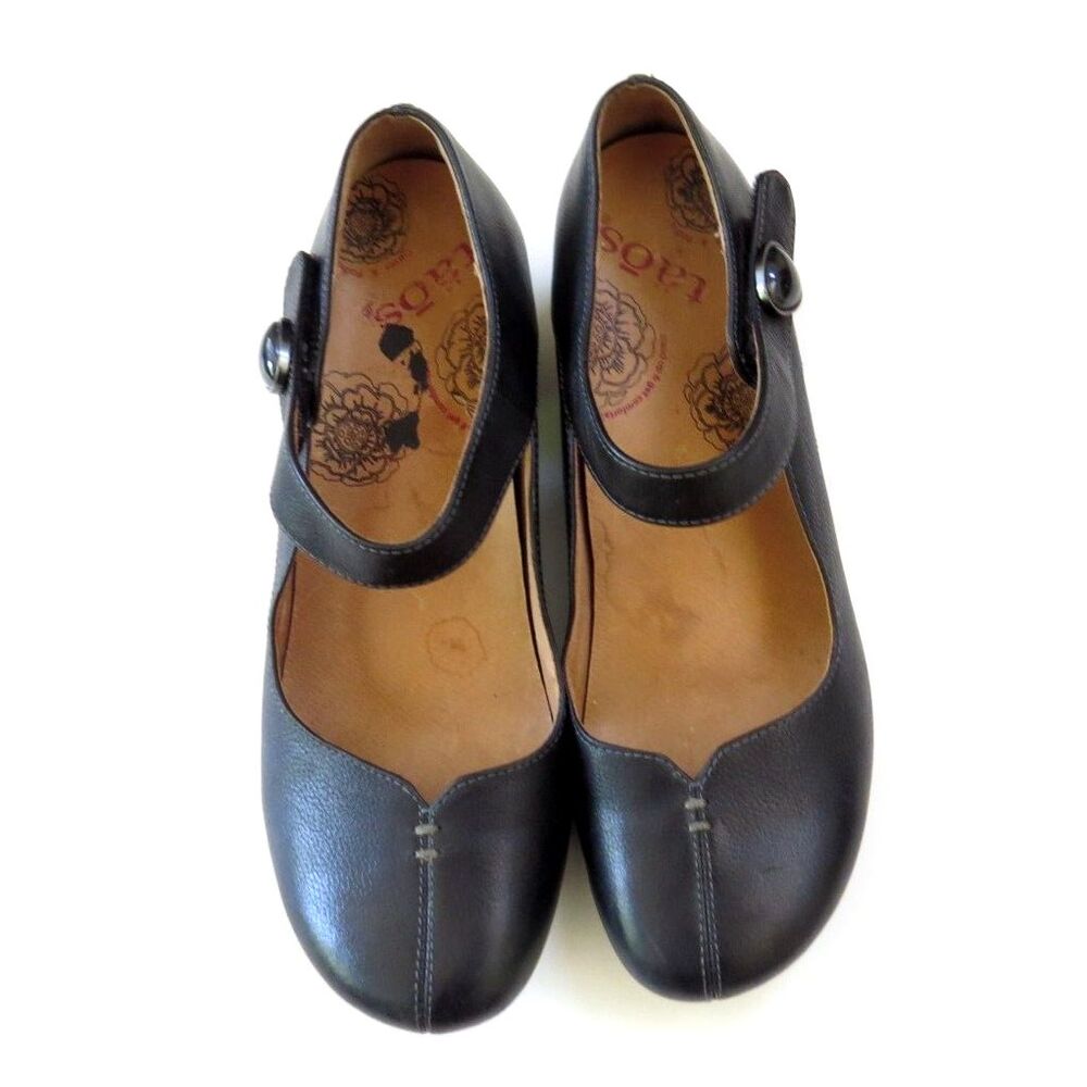 Taos Samba Mary Jane Comfort/Orthotic GweeGIRL Leather Black 8 EUC